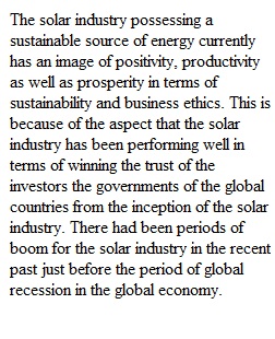 Discussion Board 2 Solar Energy Merges Sustainability with Good Business